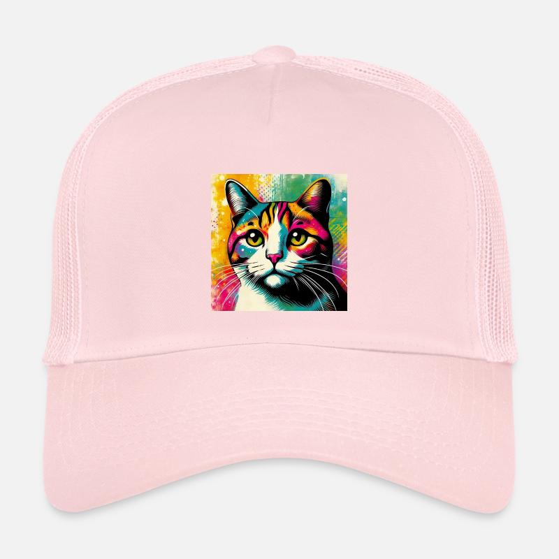 Katze - Kinder Trucker-Cap - Hellrosa