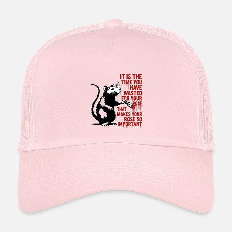 Ratte mit Pinsel – Zeit formt Bedeutung Kinder Trucker-Cap