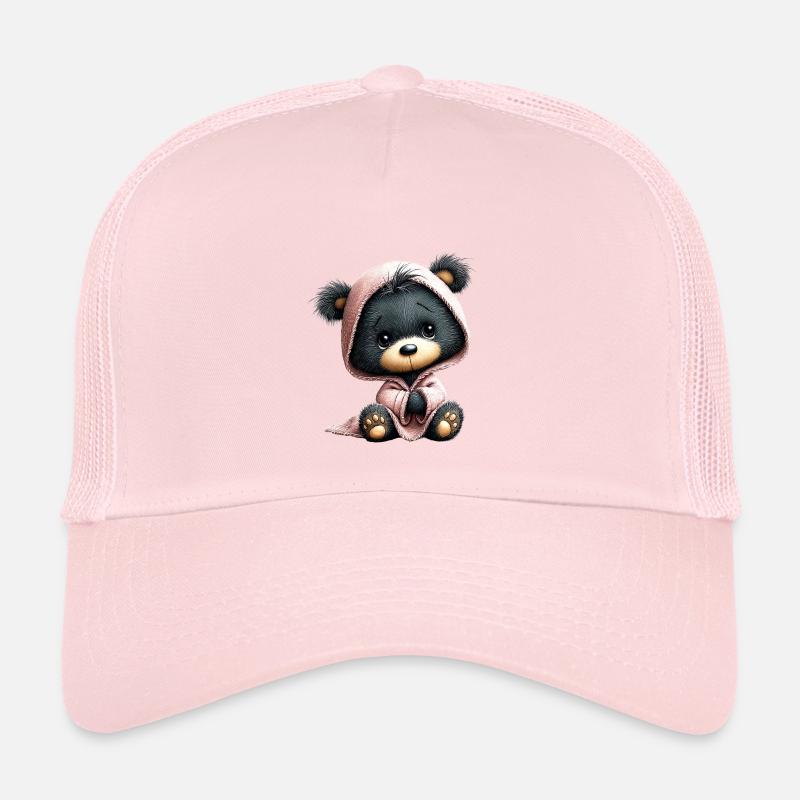 niedlicher Teddy - Kinder Trucker-Cap - Hellrosa