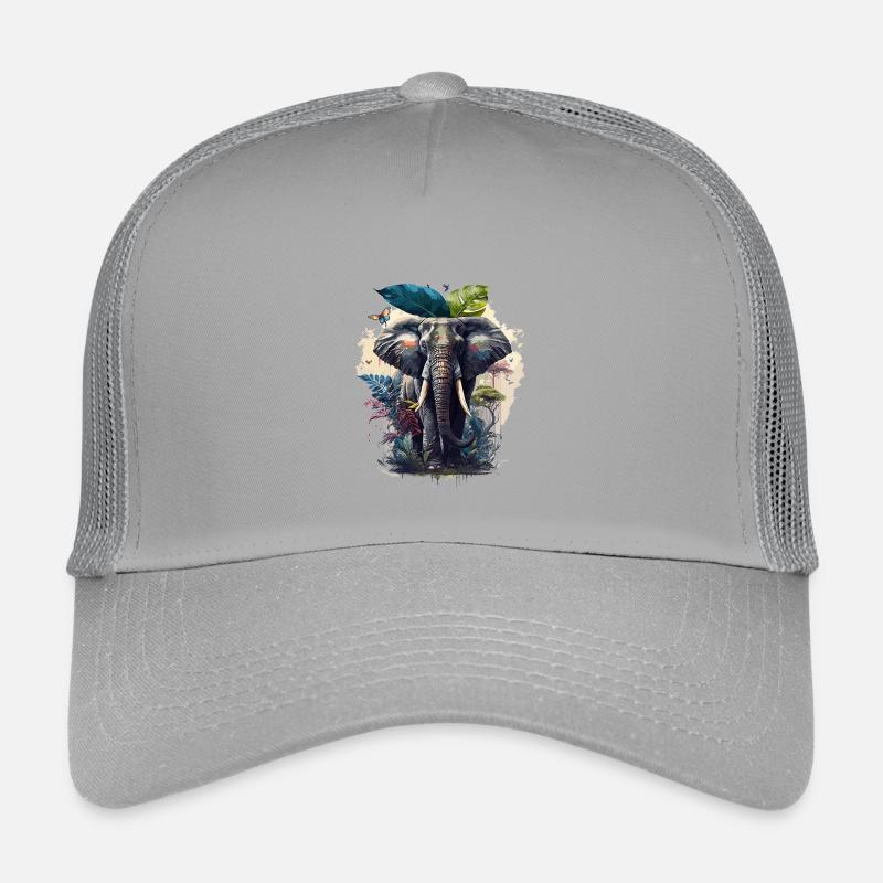 Imprimé coloré de jungle d’éléphant Casquette trucker enfant