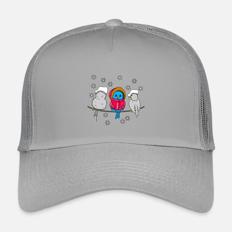 Dessin animé des oiseaux d’hiver dans la neige Casquette trucker enfant
