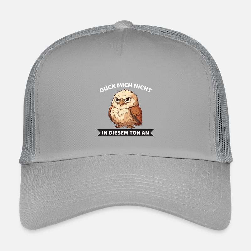 Guck mich nicht in diesem Ton an Eule Spruch Kinder Trucker-Cap
