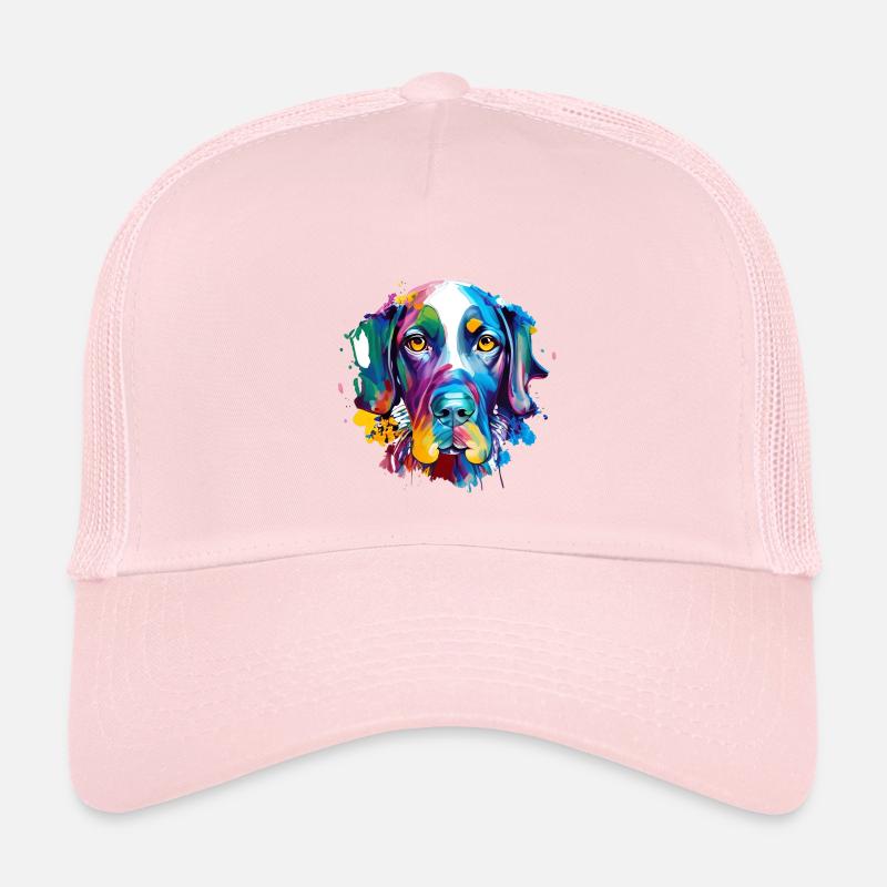 Deutscher Kurzhaar-Pointer GSP Farbenfrohe Hundekunst - Kinder Trucker-Cap - Hellrosa