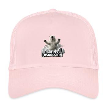 End of discussion Bear - Kids’ Trucker Cap - pale pink - Front
