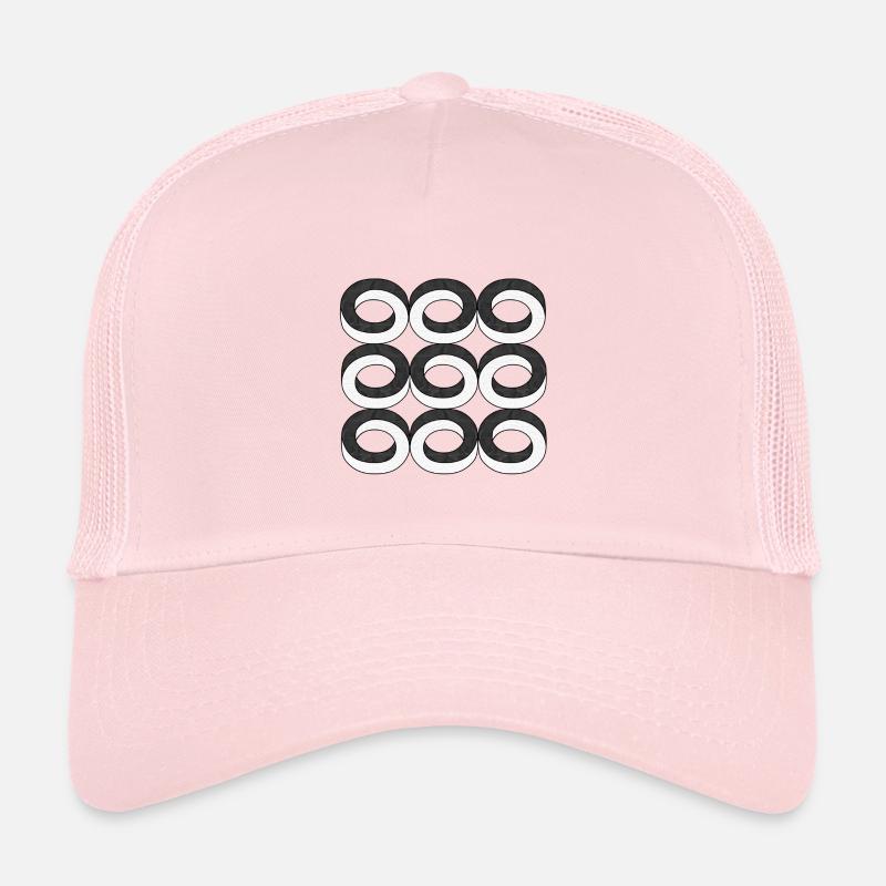 Texture des cercles d’illusion d’optique - Casquette trucker enfant - rose pâle