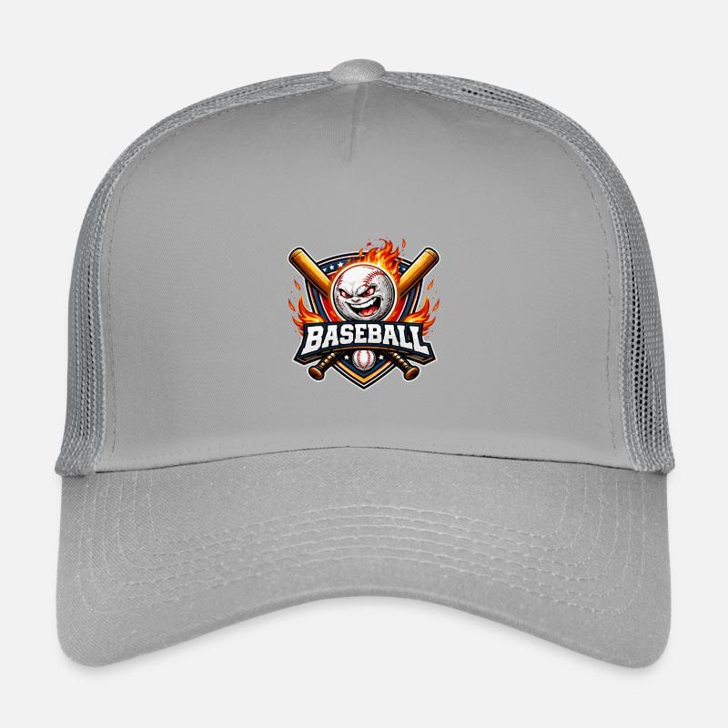 Mascotte de baseball enflammée Casquette trucker enfant