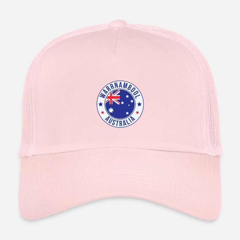 Warrnambool Australien Rundabzeichen - Kinder Trucker-Cap - Hellrosa