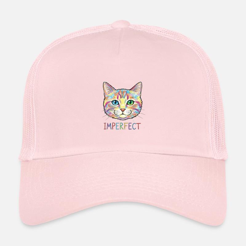 Bunte Katze Kritzelkunst Kawaii - Kinder Trucker-Cap - Hellrosa