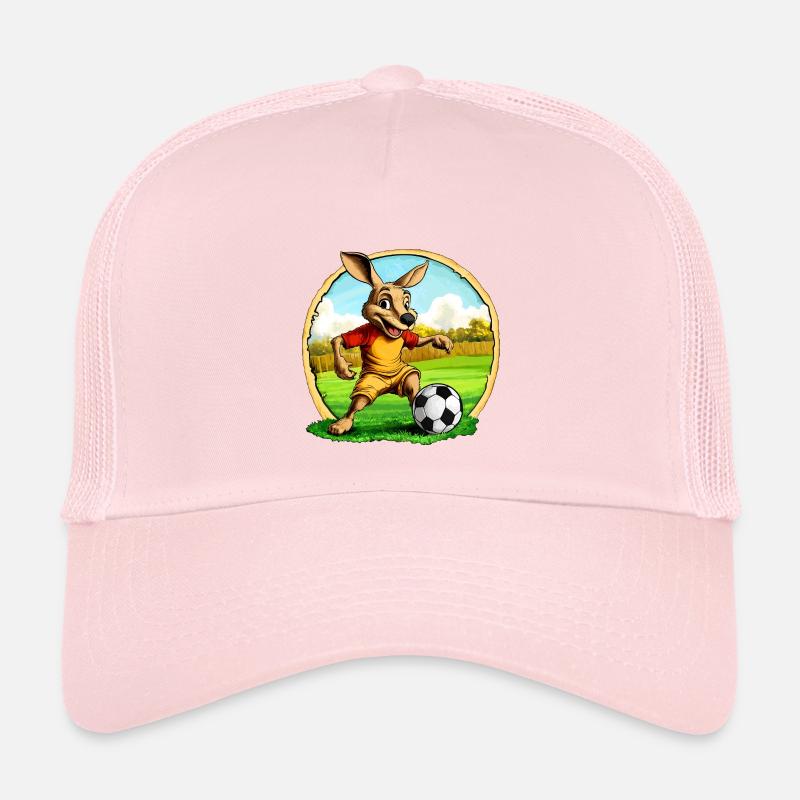 Fussballer Känguru - Kinder Trucker-Cap - Hellrosa