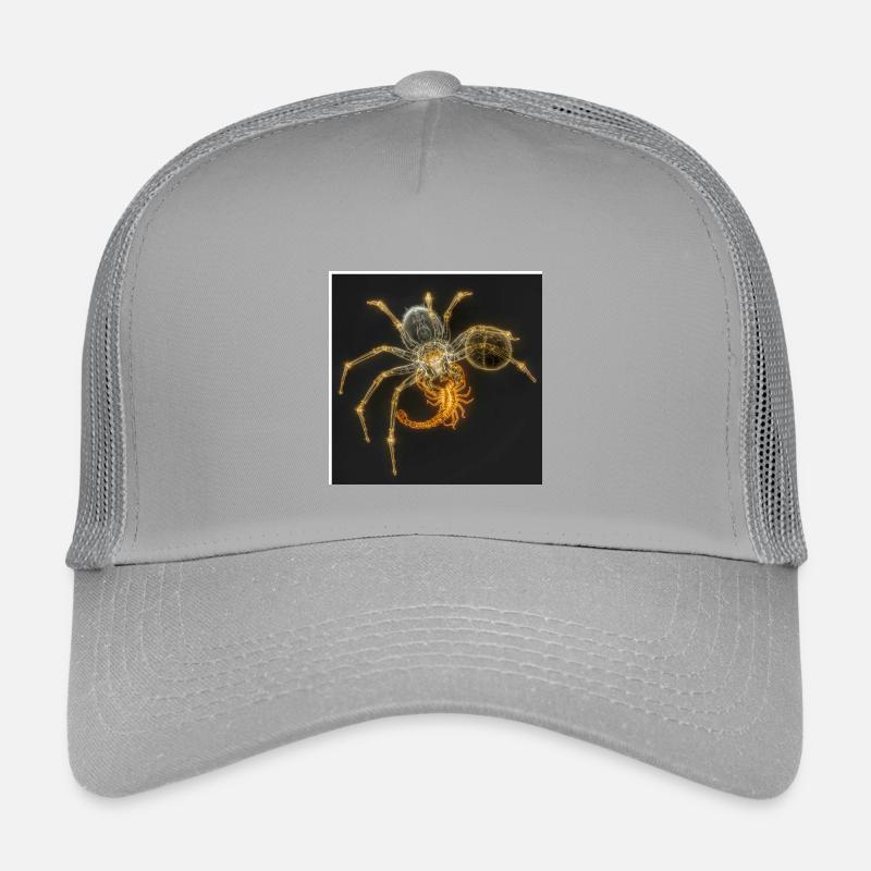 Neon Arachnide Design Kinder Trucker-Cap
