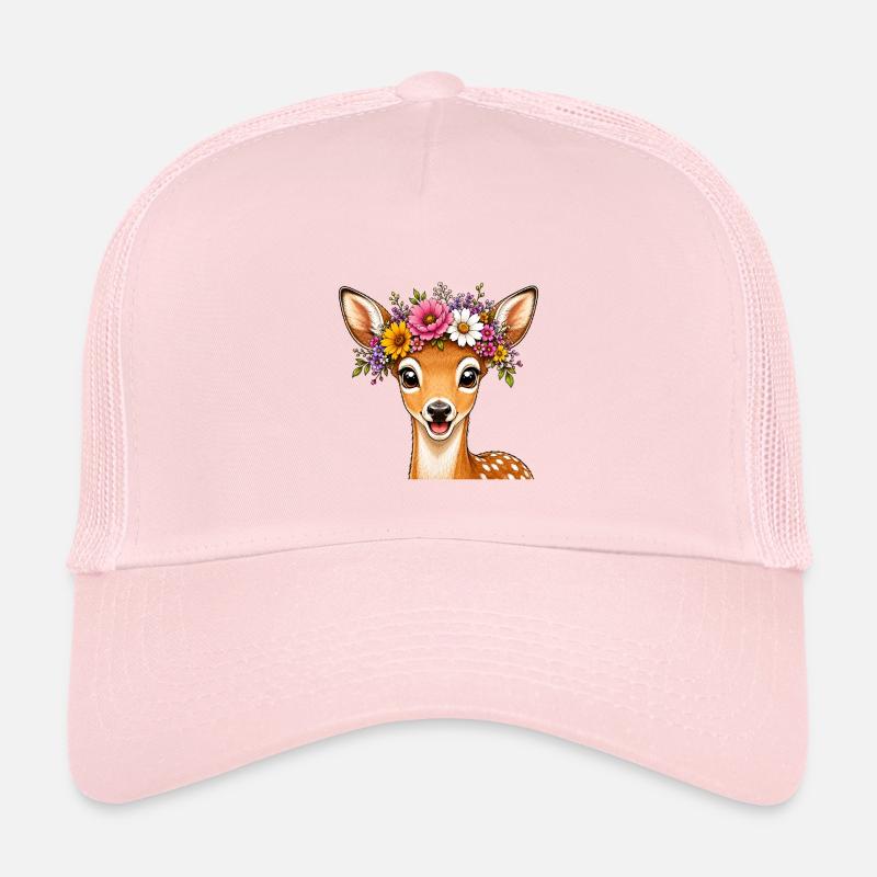 Cerf décoré de fleurs Casquette trucker enfant
