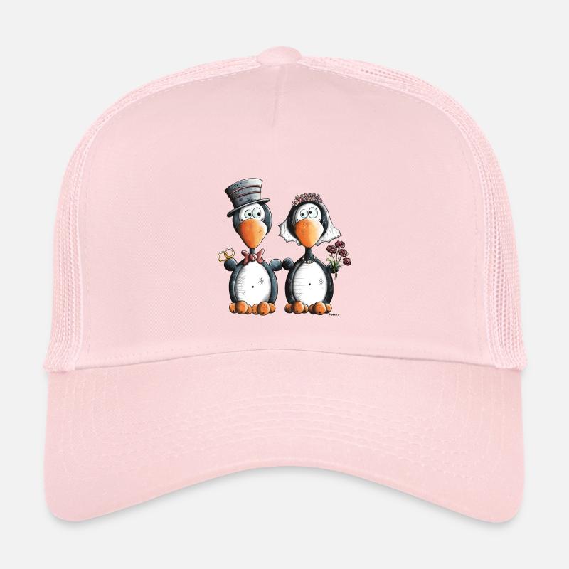 Pinguin Hochzeit - Kinder Trucker-Cap - Hellrosa