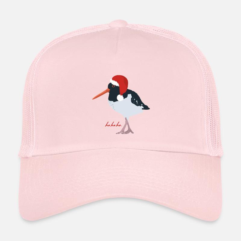 Austernfischer mit Weihnachtsmütze - Kinder Trucker-Cap - Hellrosa