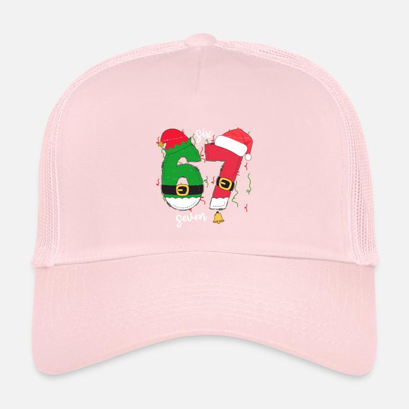 Funny 6-7 Meme Six Seven Xmas - Kinder Trucker-Cap - Hellrosa