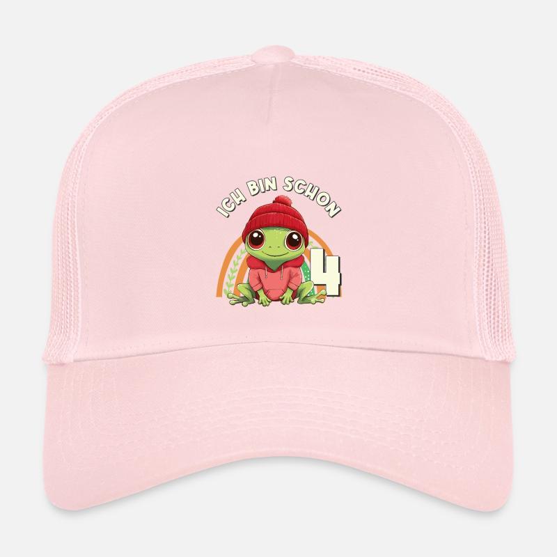 4e anniversaire grenouille arc-en-ciel mignonne Casquette trucker enfant
