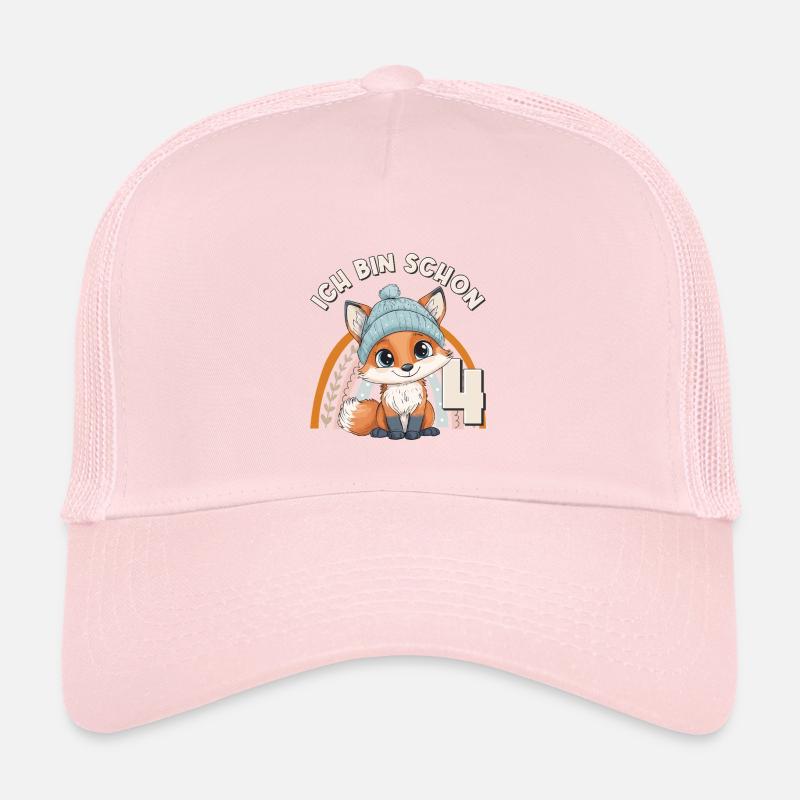 4th Birthday Fox Rainbow Cute Cute Kids’ Trucker Cap