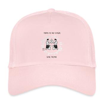 Mon signe des Gémeaux - Casquette trucker enfant - rose pâle - Devant