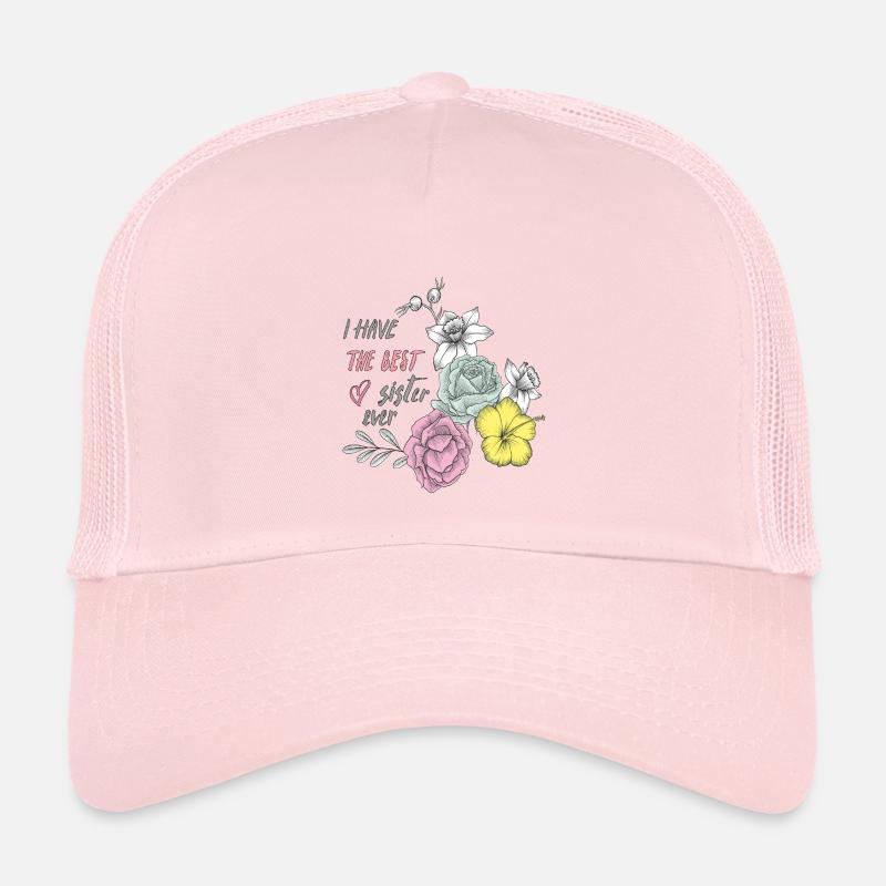 Beste Schwester Blüten Herz  Kinder Trucker-Cap