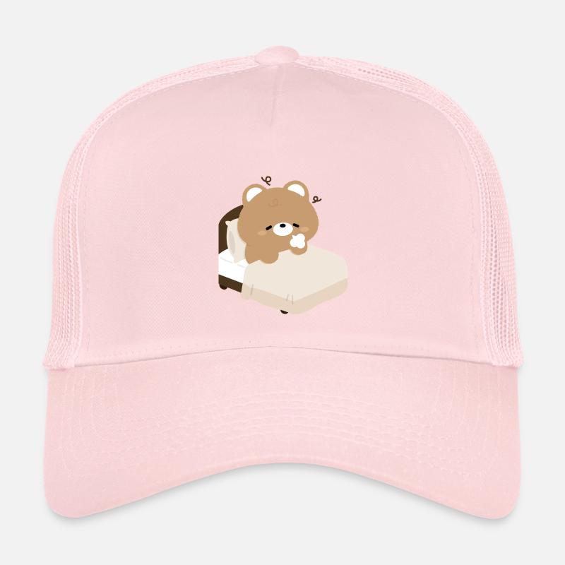 Sleepy Bear on Bed Kids’ Trucker Cap