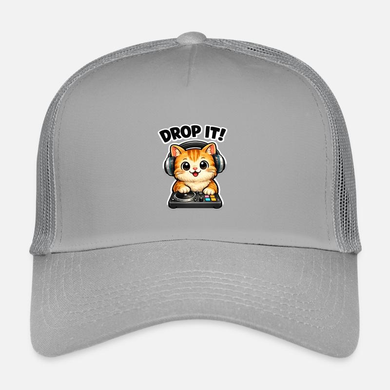 Drop It DJ Cat Kids’ Trucker Cap
