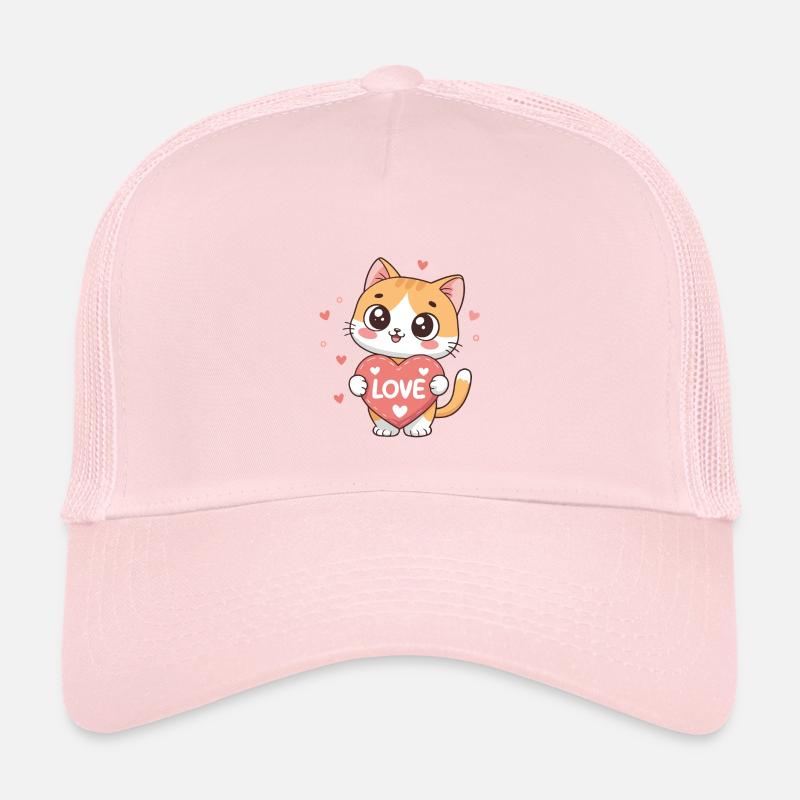 Chaton mignon cœur LOVE Casquette trucker enfant