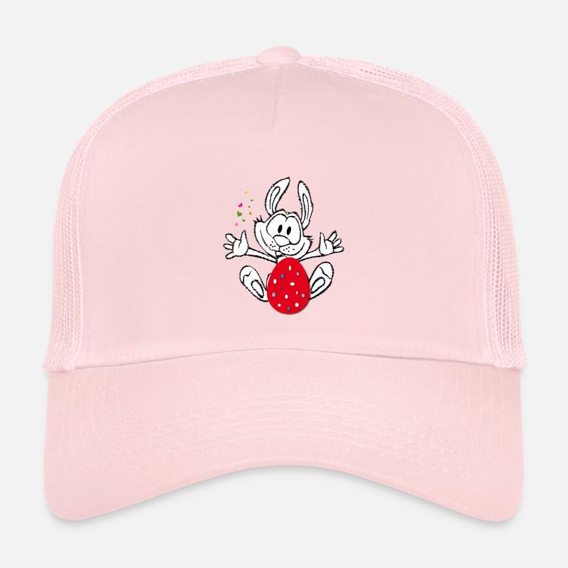 Osterhase mit Osterei - Kinder Trucker-Cap - Hellrosa