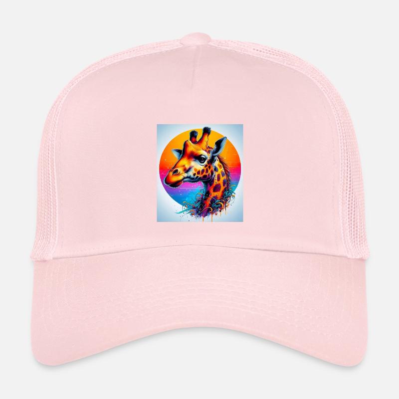 Giraffe - Kinder Trucker-Cap - Hellrosa