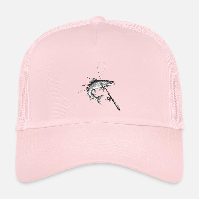 Pike Esox Predator Rod Ink Vector Kids’ Trucker Cap