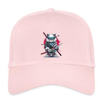 Japanische Katze  - Kinder Trucker-Cap - Hellrosa - Vorne