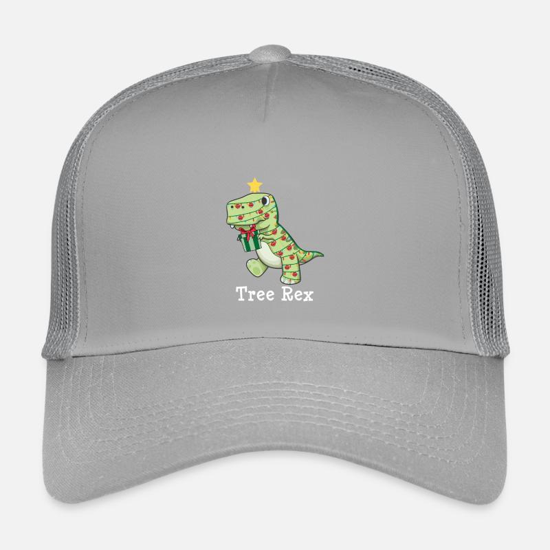 Angry Tree Rex Xmas Dinosaur Lights de Noël Casquette trucker enfant