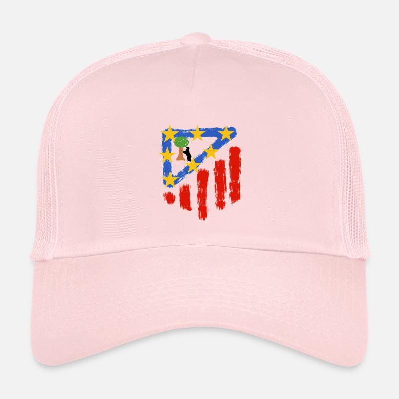 Rot-weiße Sterne - Kinder Trucker-Cap - Hellrosa