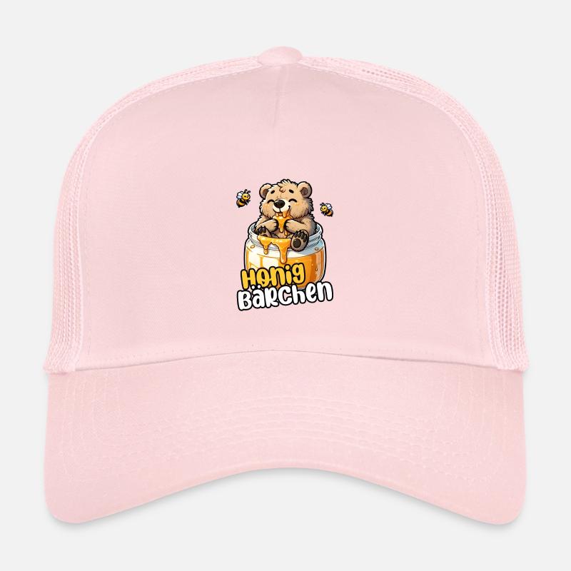 Honigbärchen – Niedlicher Bär im Honigtopf - Kinder Trucker-Cap - Hellrosa
