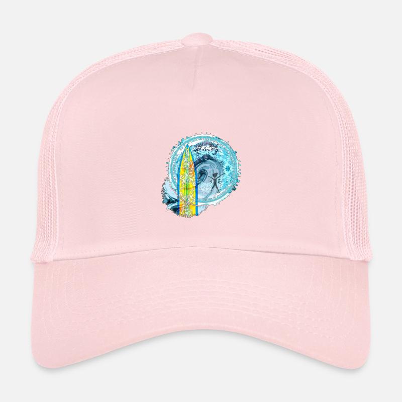 Surf Waves Abstract Art Print Kids’ Trucker Cap