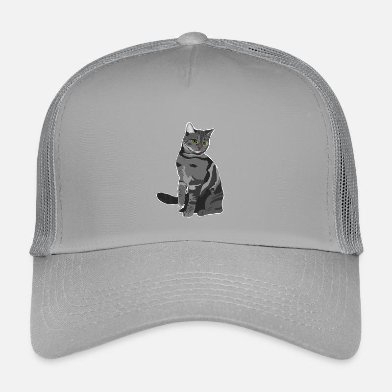 Chat gris Casquette trucker enfant