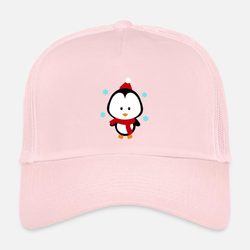 Weihnachten mit dem kleinen Pinguin - Kinder Trucker-Cap - Hellrosa