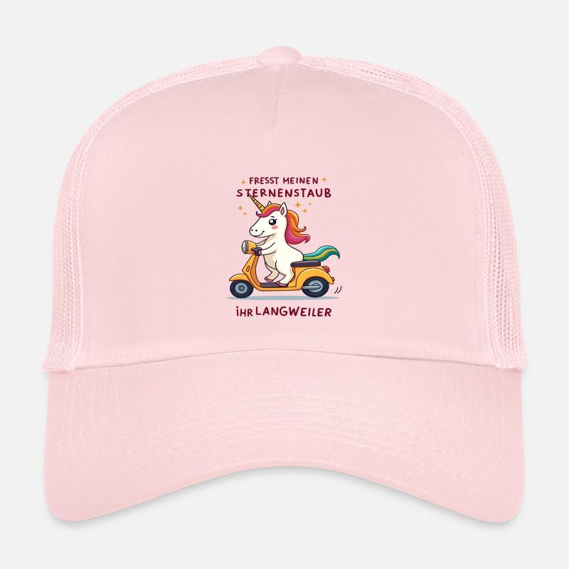 Roller-Einhorn - Kinder Trucker-Cap - Hellrosa
