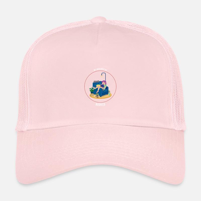 Objectifs du week-end : lire et se détendre - Casquette trucker enfant - rose pâle