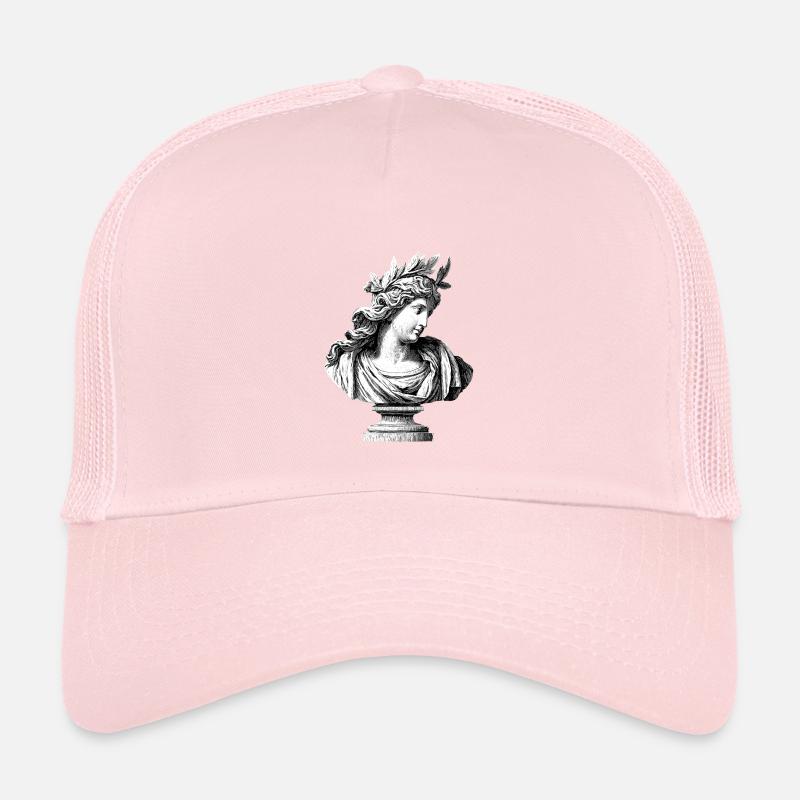 Ancient Goddess Bust – Classic Engraving - Kids’ Trucker Cap - pale pink