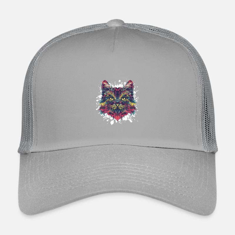 Portrait de chat coloré Casquette trucker enfant