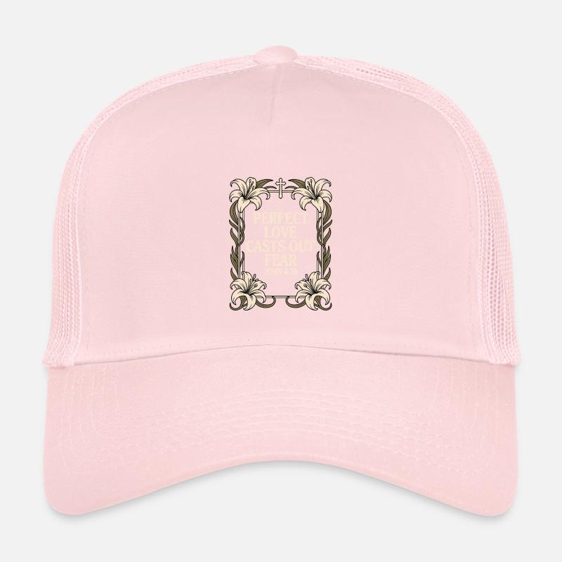 Perfekte Liebe Vertreibt Die Angst John 4:18 - Kinder Trucker-Cap - Hellrosa