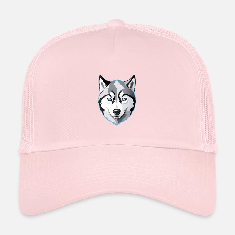 Geometric Wolf Head Blue-Eyes Kids’ Trucker Cap