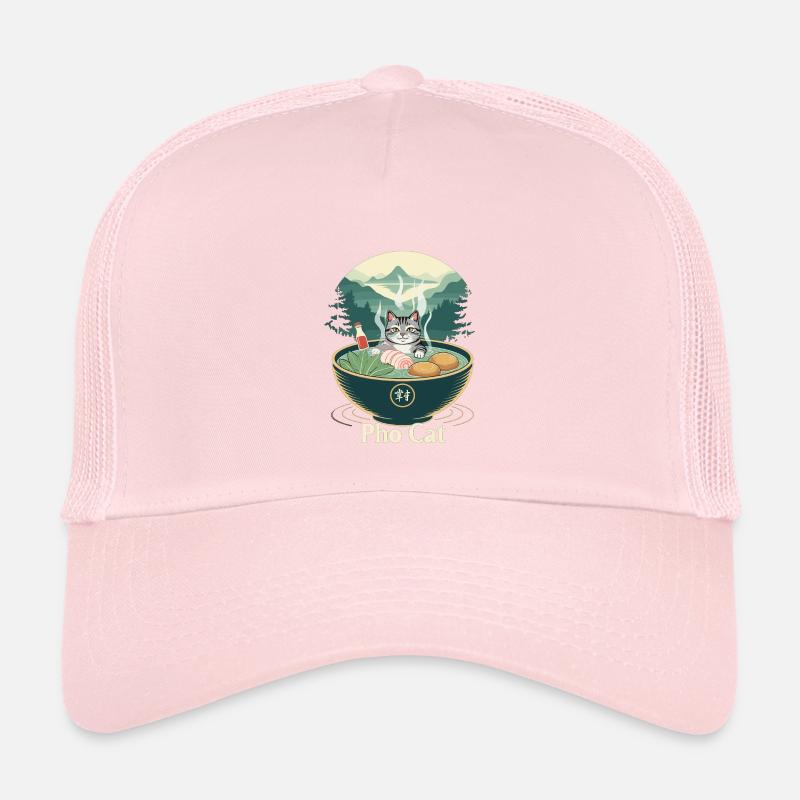 Pho Cat im Ramenbecher - Kinder Trucker-Cap - Hellrosa