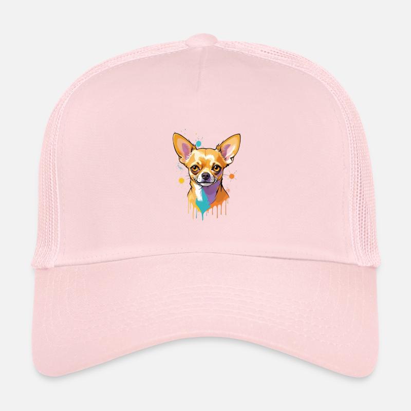 Chihuahua Éclaboussure de couleur Portrait Casquette trucker enfant