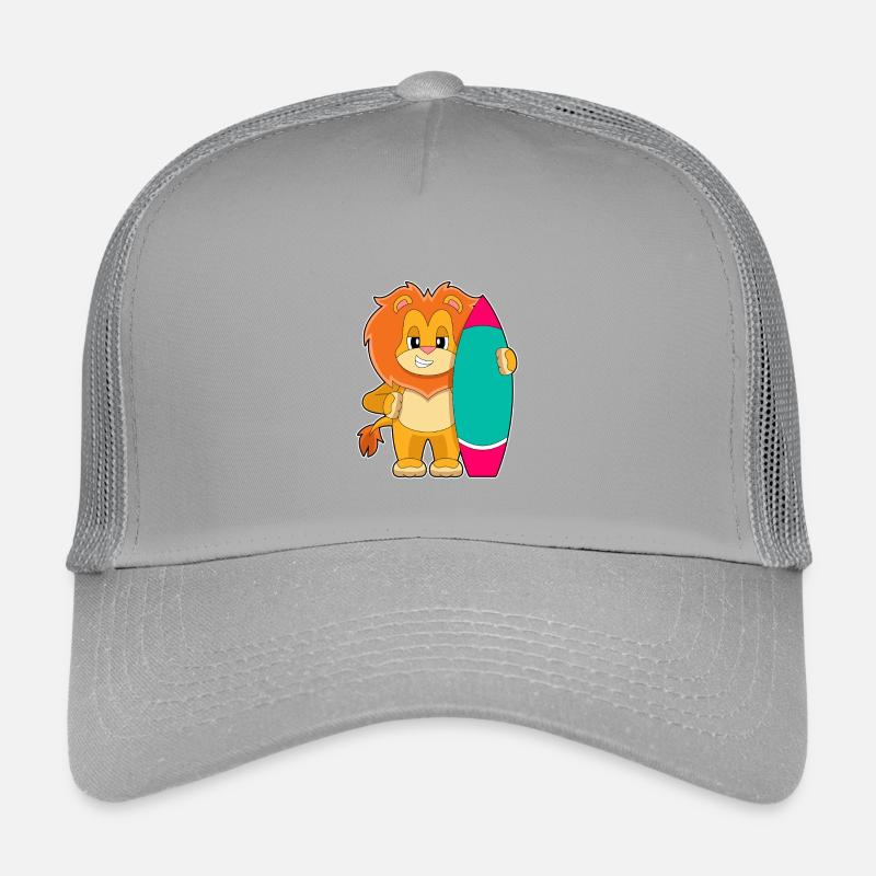 Lion Surfing Planche de surf Été Casquette trucker enfant