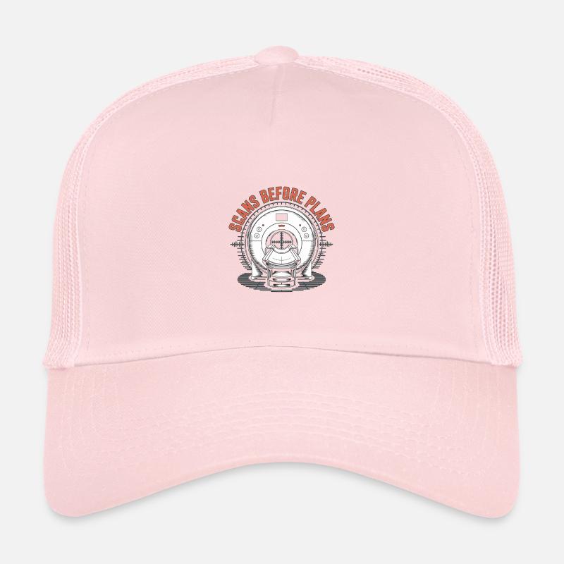 MRI Tech Scans Before Plans Radiologist Rad Tech Kinder Trucker-Cap