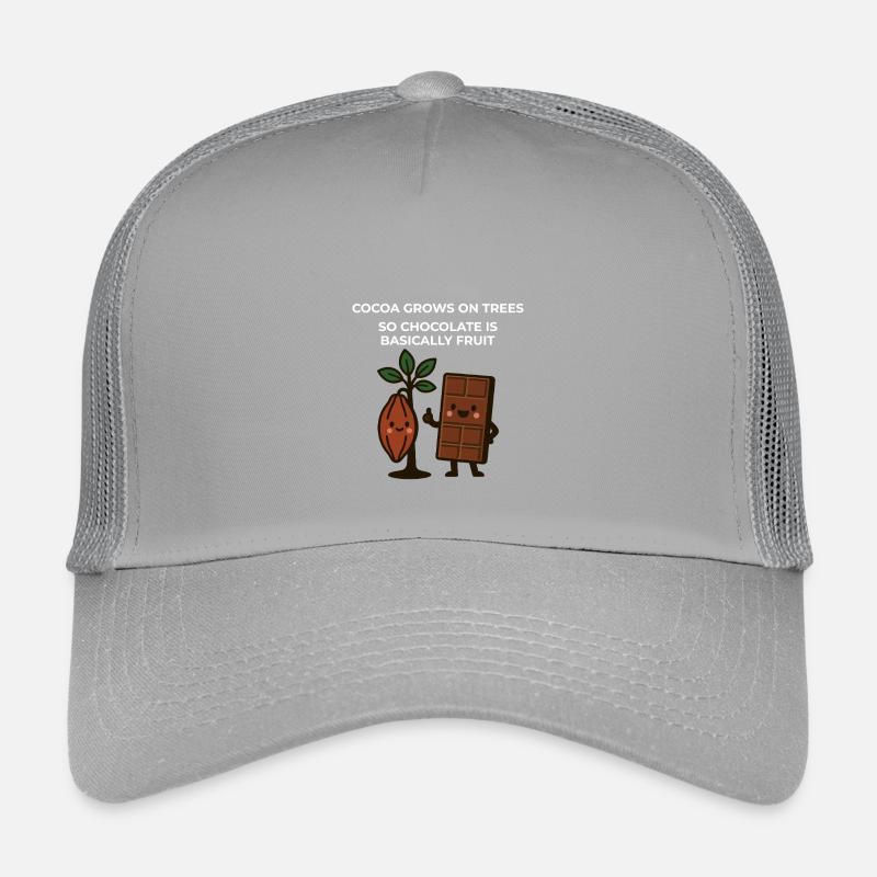 Cocoa grows on trees – so chocolate is fruit Kids’ Trucker Cap