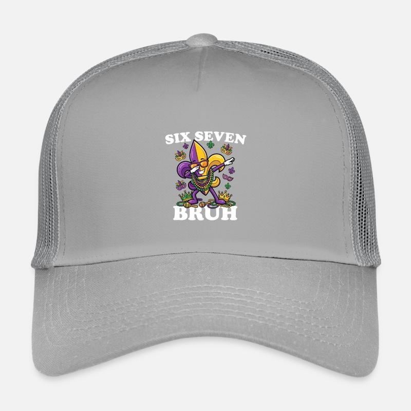 Six Sept Bruh Mardi Gras Fleur de Lis 6 7 Fun 6-7 Casquette trucker enfant