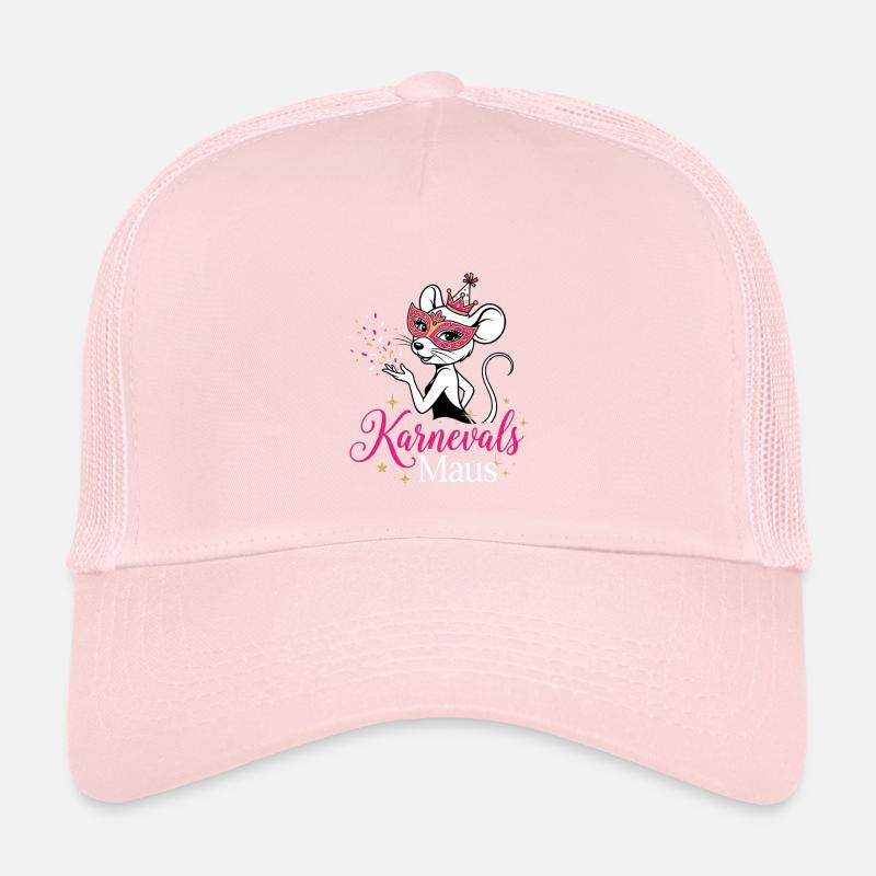 Karnevals Maus - Kölsche Mädche , Tierkostüm  - Kinder Trucker-Cap - Hellrosa