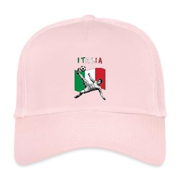 Football Italie Calcio Flag Coup de pied aérien - Casquette trucker enfant - rose pâle - Devant