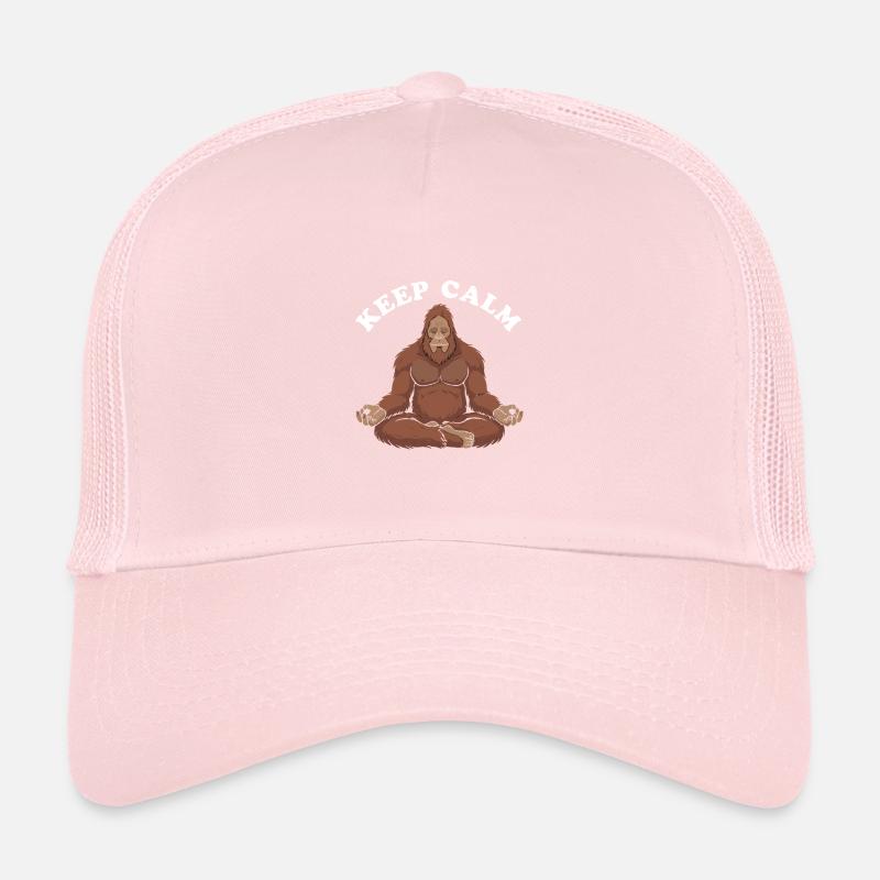 Orangutan Meditation Keep Calm - Kinder Trucker-Cap - Hellrosa